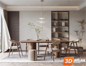 Dining Table Set Skp Files